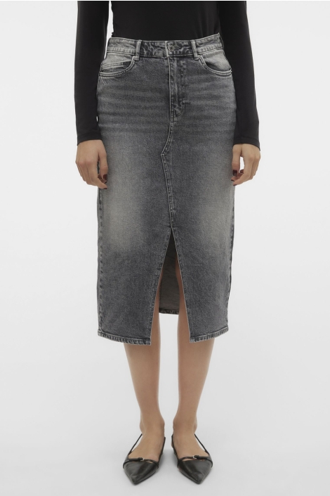 Vero Moda vmveri hr calf denim skirt ga mix n
